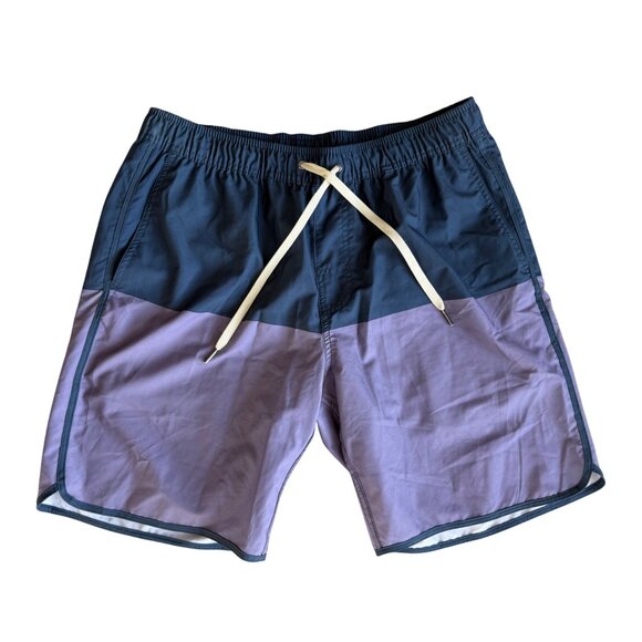 Fair Harbor Mens Size Large Anchor Colorblock Swim Shorts Trunks 8" - Picture 2 of 13